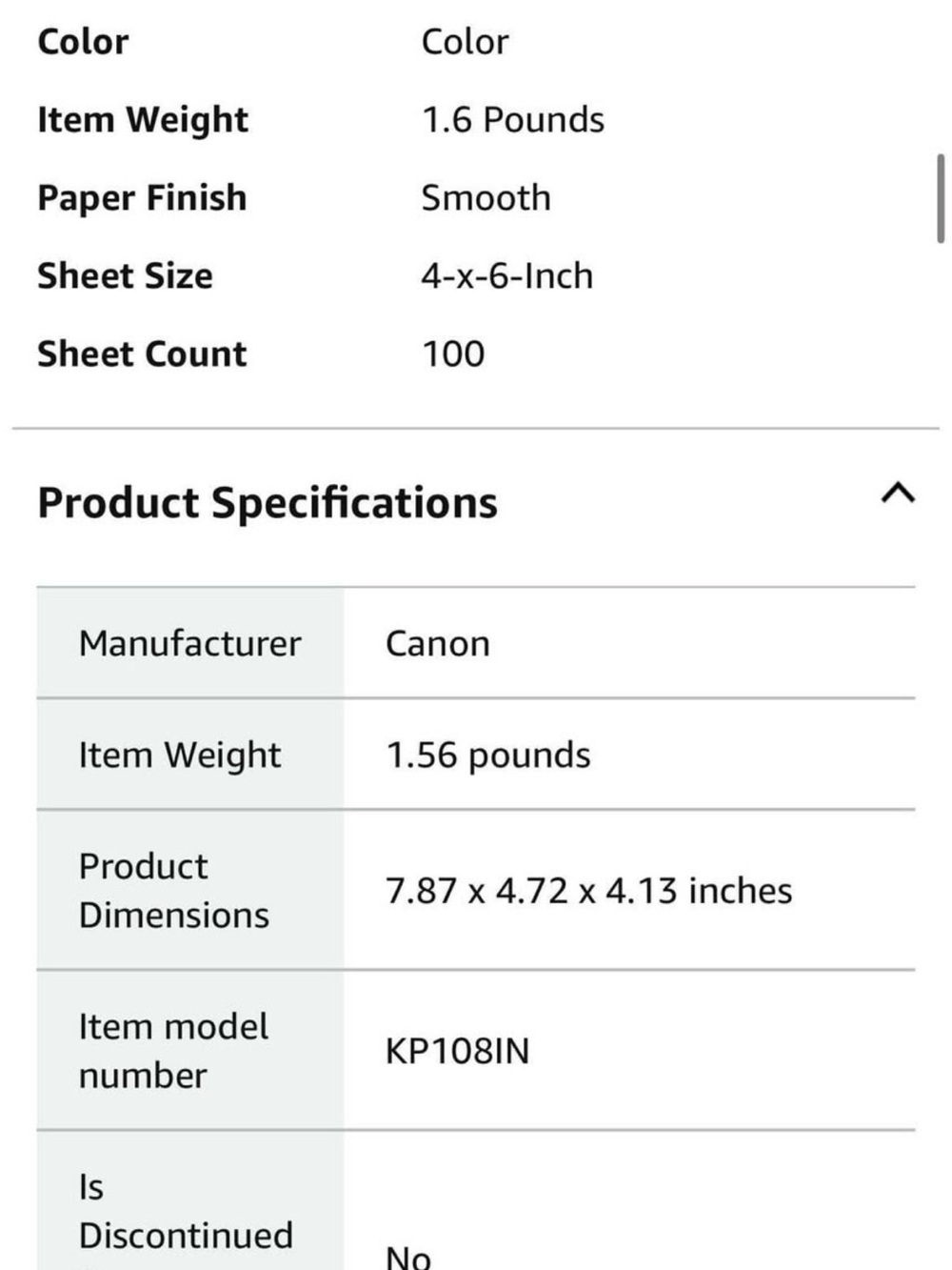 Canon KP-108IN Color Ink/Paper Set Photo - Picture 5 of 6